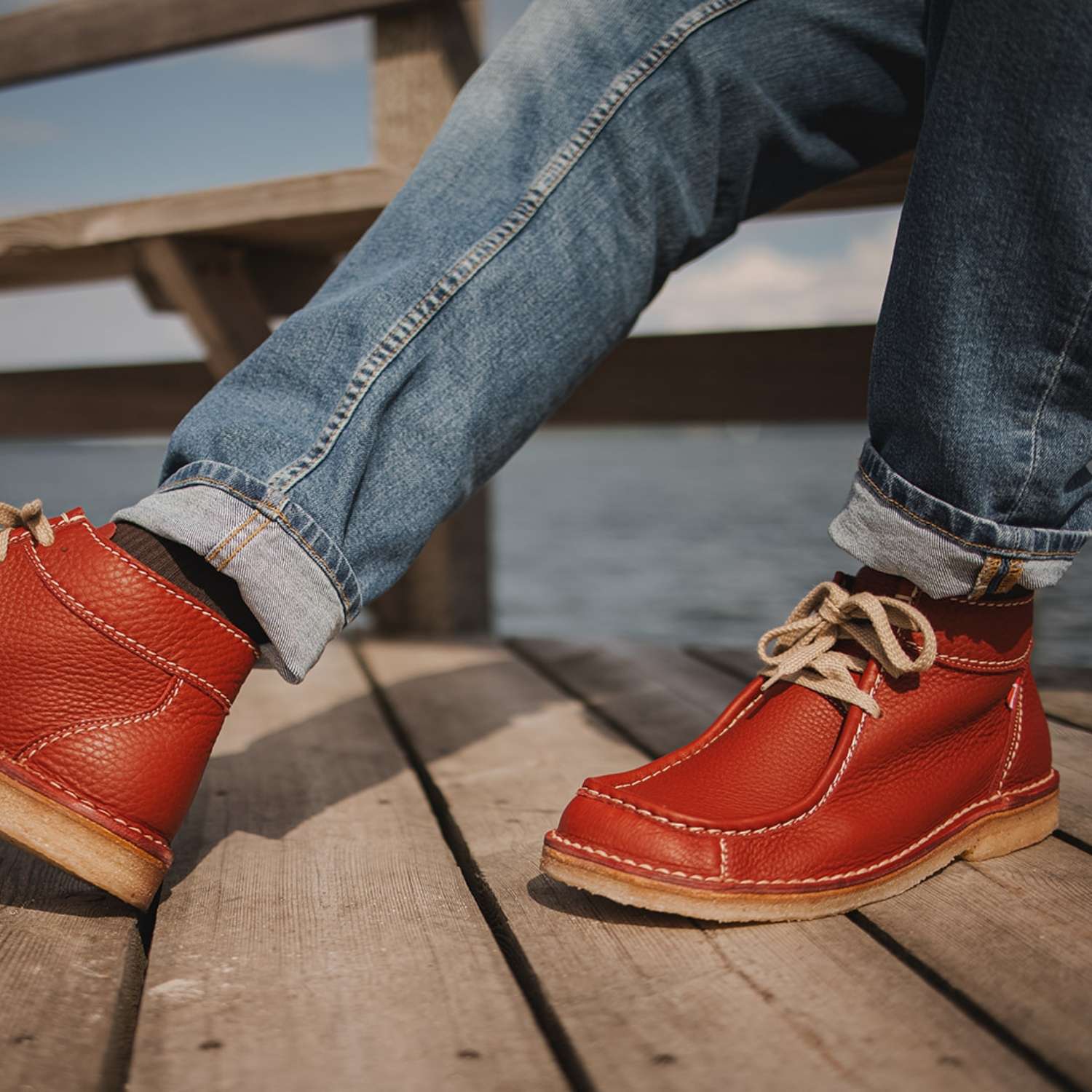 Duckfeet Ribe Granate moccasin leather ankle boot, additional product image 1