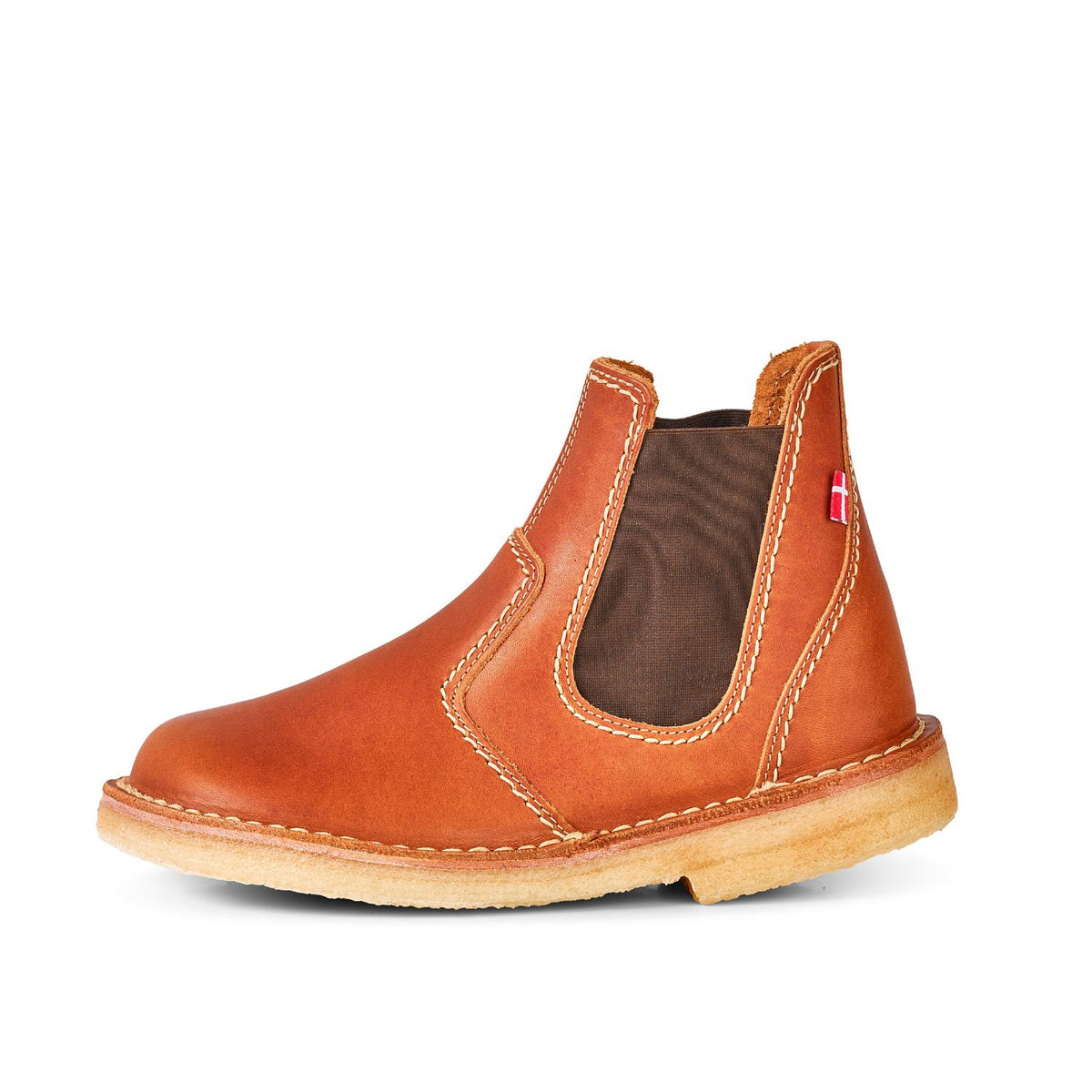 Duckfeet Roskilde Brown Leather Red Elastic Chelsea Boots EU 37 Crepe Sole Roskilde Cocoa / Red main image 3