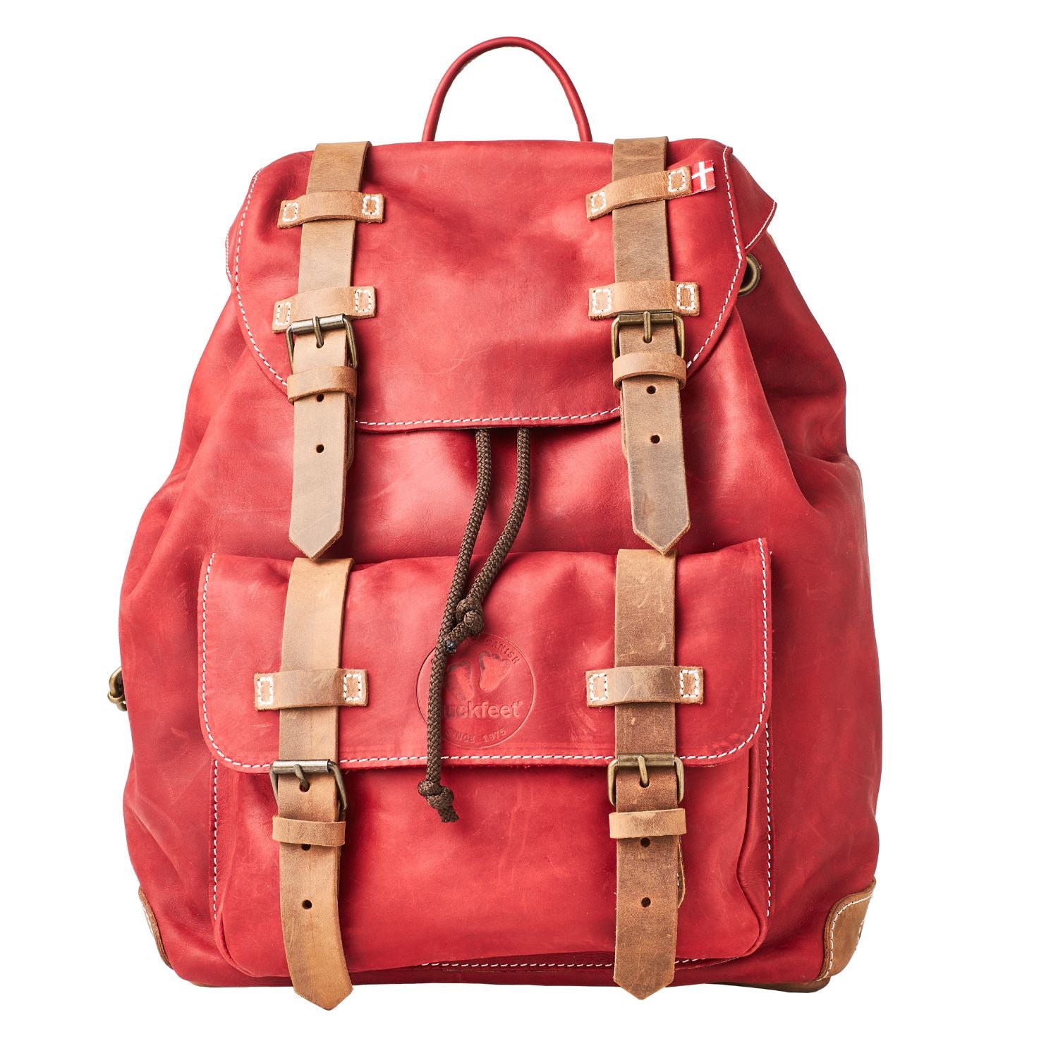 danish leather backpack Thor Granate